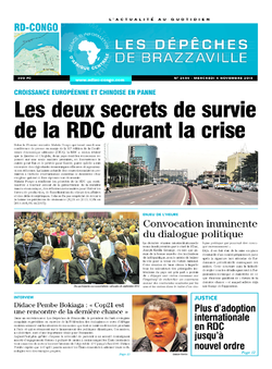 Les Dépêches de Brazzaville : Édition kinshasa du 04 novembre 2015