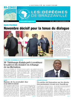 Les Dépêches de Brazzaville : Édition kinshasa du 05 novembre 2015