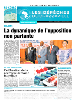 Les Dépêches de Brazzaville : Édition kinshasa du 06 novembre 2015