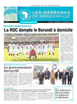 Les Dépêches de Brazzaville : Édition kinshasa du 13 novembre 2015