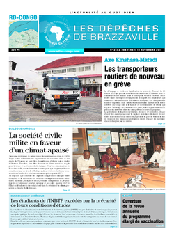 Les Dépêches de Brazzaville : Édition kinshasa du 18 novembre 2015
