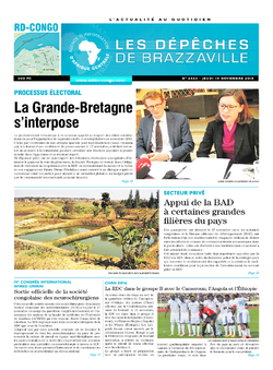 Les Dépêches de Brazzaville : Édition kinshasa du 19 novembre 2015