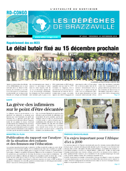 Les Dépêches de Brazzaville : Édition kinshasa du 20 novembre 2015
