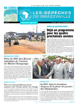 Les Dépêches de Brazzaville : Édition kinshasa du 23 novembre 2015