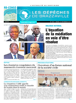 Les Dépêches de Brazzaville : Édition kinshasa du 24 novembre 2015