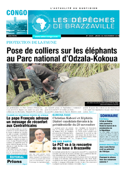 Les Dépêches de Brazzaville : Édition brazzaville du 26 novembre 2015