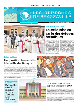 Les Dépêches de Brazzaville : Édition kinshasa du 27 novembre 2015