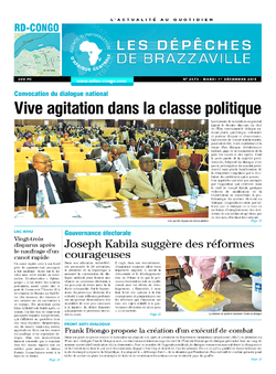 Les Dépêches de Brazzaville : Édition kinshasa du 01 décembre 2015