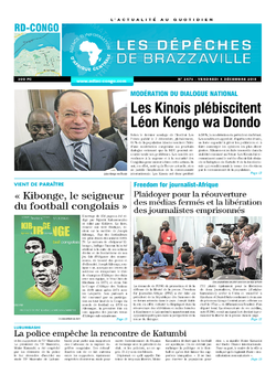 Les Dépêches de Brazzaville : Édition kinshasa du 04 décembre 2015