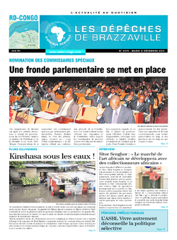 Les Dépêches de Brazzaville : Édition kinshasa du 08 décembre 2015