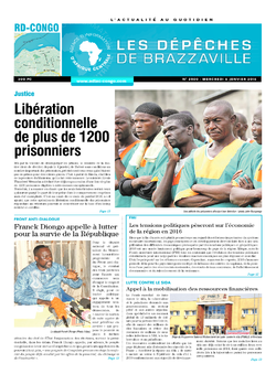 Les Dépêches de Brazzaville : Édition kinshasa du 06 janvier 2016