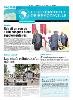 Les Dépêches de Brazzaville : Édition kinshasa du 07 janvier 2016