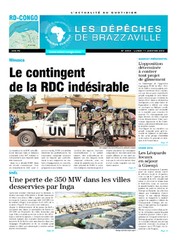 Les Dépêches de Brazzaville : Édition kinshasa du 11 janvier 2016
