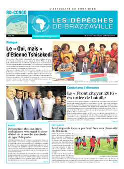 Les Dépêches de Brazzaville : Édition kinshasa du 12 janvier 2016