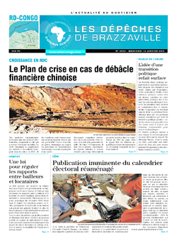 Les Dépêches de Brazzaville : Édition kinshasa du 13 janvier 2016