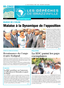 Les Dépêches de Brazzaville : Édition kinshasa du 26 janvier 2016