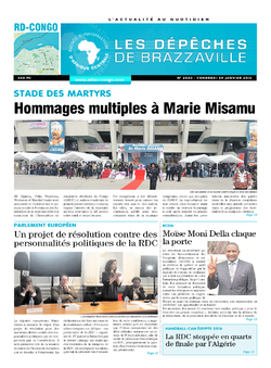 Les Dépêches de Brazzaville : Édition kinshasa du 29 janvier 2016