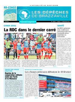 Les Dépêches de Brazzaville : Édition kinshasa du 01 février 2016