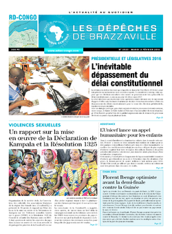 Les Dépêches de Brazzaville : Édition kinshasa du 02 février 2016