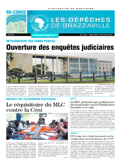 Les Dépêches de Brazzaville : Édition kinshasa du 05 février 2016