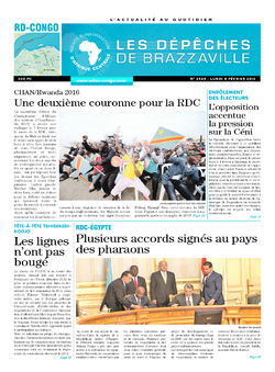 Les Dépêches de Brazzaville : Édition kinshasa du 08 février 2016