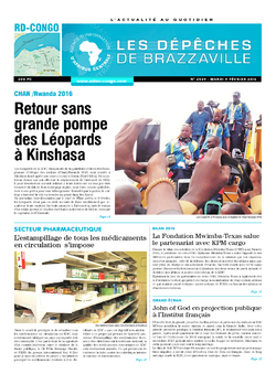 Les Dépêches de Brazzaville : Édition kinshasa du 09 février 2016