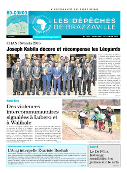 Les Dépêches de Brazzaville : Édition kinshasa du 10 février 2016