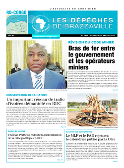 Les Dépêches de Brazzaville : Édition kinshasa du 15 février 2016