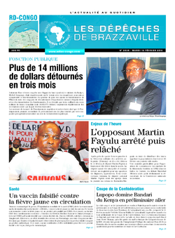 Les Dépêches de Brazzaville : Édition kinshasa du 16 février 2016