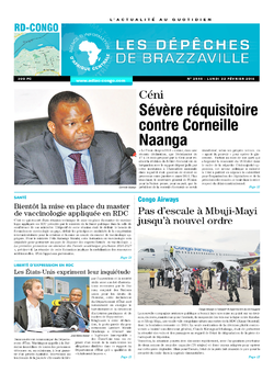 Les Dépêches de Brazzaville : Édition kinshasa du 22 février 2016