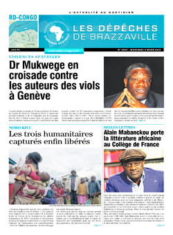 Les Dépêches de Brazzaville : Édition kinshasa du 09 mars 2016