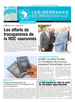 Les Dépêches de Brazzaville : Édition kinshasa du 14 mars 2016