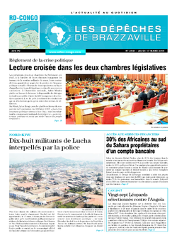 Les Dépêches de Brazzaville : Édition kinshasa du 17 mars 2016