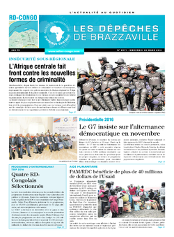 Les Dépêches de Brazzaville : Édition kinshasa du 30 mars 2016