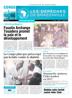 Les Dépêches de Brazzaville : Édition brazzaville du 31 mars 2016