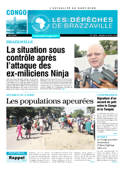 Les Dépêches de Brazzaville : Édition brazzaville du 05 avril 2016