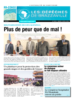 Les Dépêches de Brazzaville : Édition kinshasa du 05 avril 2016