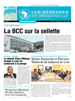 Les Dépêches de Brazzaville : Édition kinshasa du 06 avril 2016