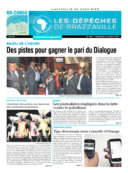 Les Dépêches de Brazzaville : Édition kinshasa du 22 avril 2016