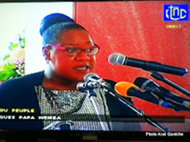 L’aîné de Papa Wemba disant son oraison funèbre