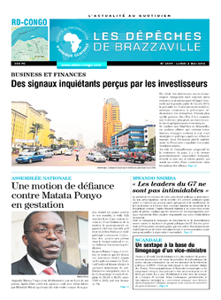 Les Dépêches de Brazzaville : Édition kinshasa du 02 mai 2016