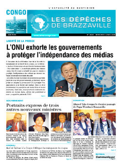 Les Dépêches de Brazzaville : Édition brazzaville du 04 mai 2016