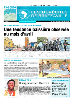 Les Dépêches de Brazzaville : Édition kinshasa du 20 mai 2016