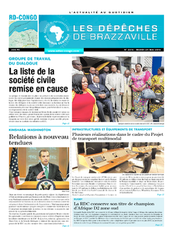 Les Dépêches de Brazzaville : Édition kinshasa du 24 mai 2016