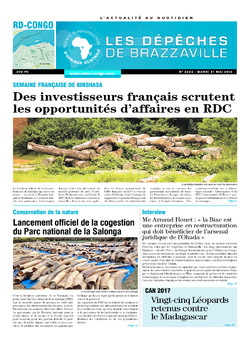 Les Dépêches de Brazzaville : Édition kinshasa du 31 mai 2016