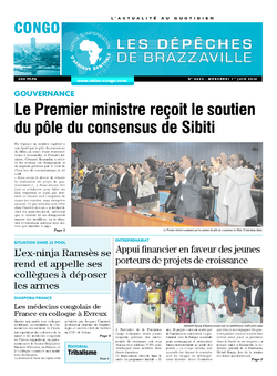 Les Dépêches de Brazzaville : Édition brazzaville du 01 juin 2016