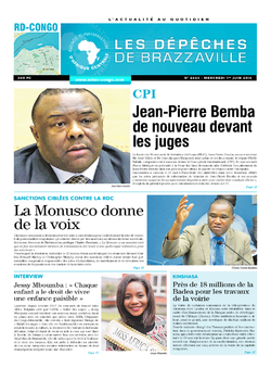 Les Dépêches de Brazzaville : Édition kinshasa du 01 juin 2016