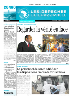 Les Dépêches de Brazzaville : Édition brazzaville du 06 juin 2016