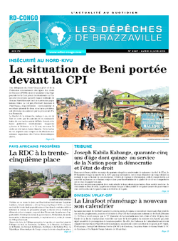 Les Dépêches de Brazzaville : Édition kinshasa du 06 juin 2016