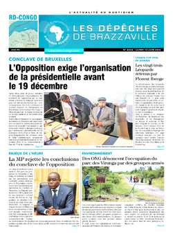 Les Dépêches de Brazzaville : Édition kinshasa du 13 juin 2016